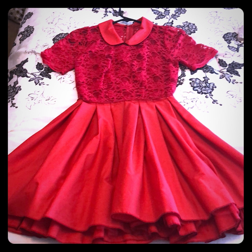 Jones+Jones Red Skater Dress